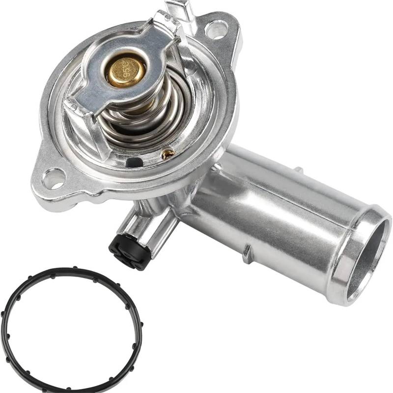 Auto-Thermostat/Passend for Jeep Wrangler JK 2018 Grand Cherokee 2011–2020 Dodge Durango 2011–2015 Kühlmittel-Aluminium-Thermostatgehäuse 5184651AG Thermostat mit Gehäuse und Dichtung von ZIxmix