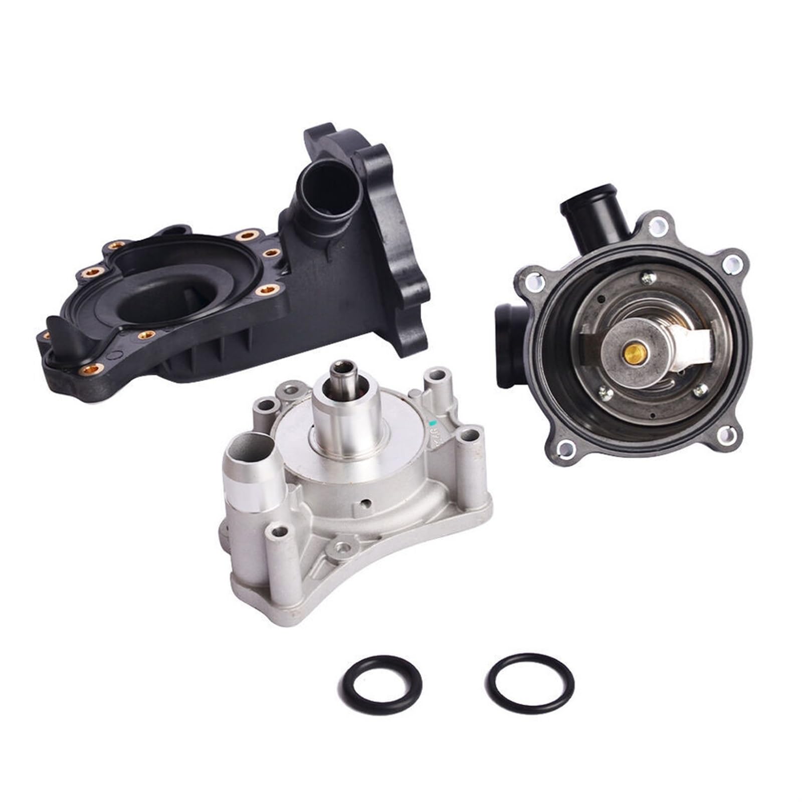 Auto-Thermostat 1Set Wasserpumpe & Kühlmittel Thermostat Montage/Fit for 2013-2015 Audi RS5 079121013P 079121013T Auto Zubehör teile Thermostat mit Gehäuse und Dichtung von ZIxmix