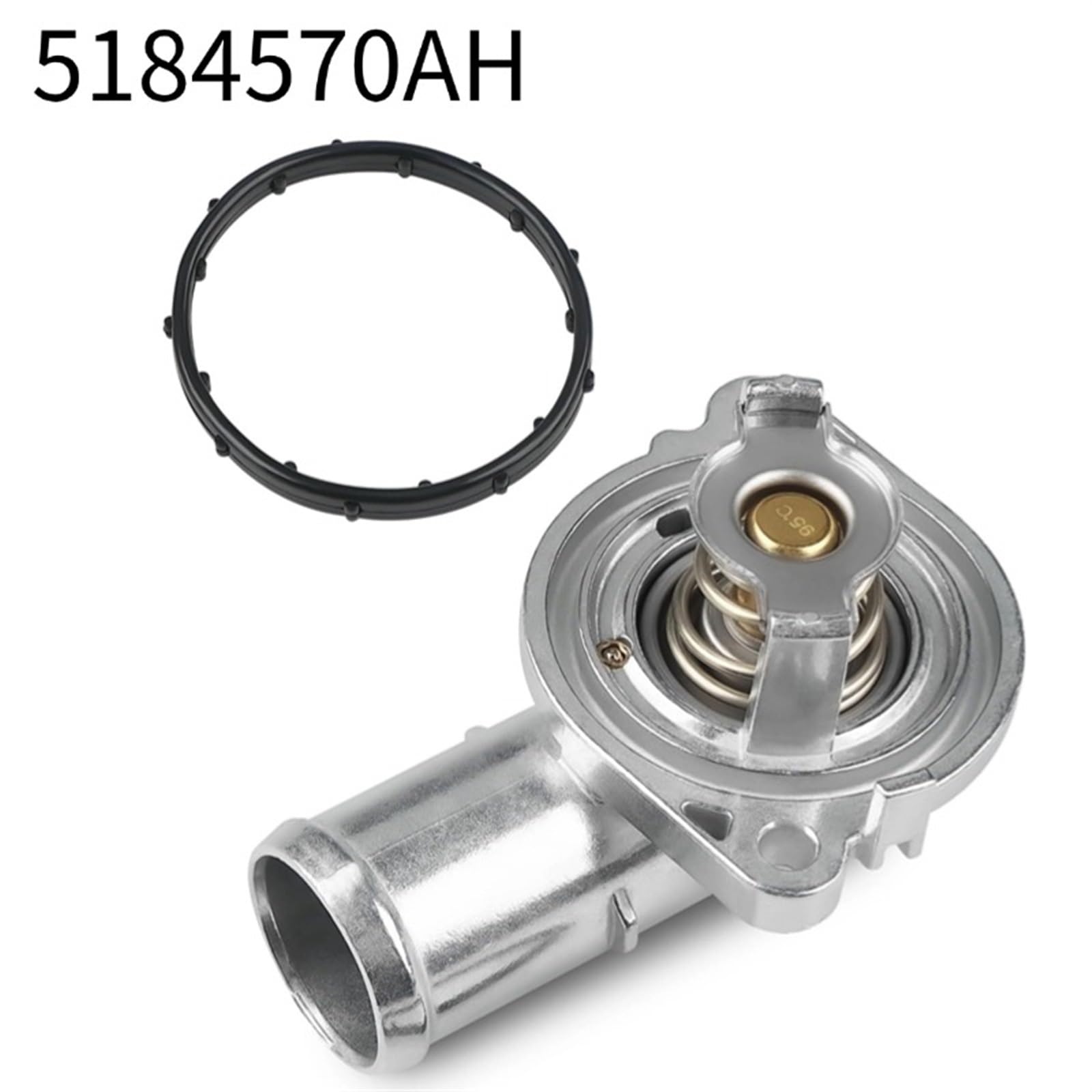 Auto-Thermostat 5184570AH Aluminium Thermostatgehäuse Montage/Fit for Dodge Journey 2011-2018 Motor Kühlmittel Thermostat Gehäuse Auto Zubehör Thermostat mit Gehäuse und Dichtung von ZIxmix