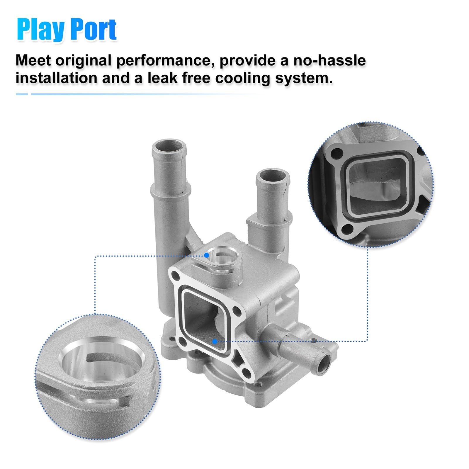 Auto-Thermostat Auto Motor Kühlmittel Thermostat Gehäuse Montage 96817255/Passend for Chevrolet Sonic Trax Cruze L4 98 110 1,6 L 1,8 L 2010-2018 Thermostat mit Gehäuse und Dichtung von ZIxmix