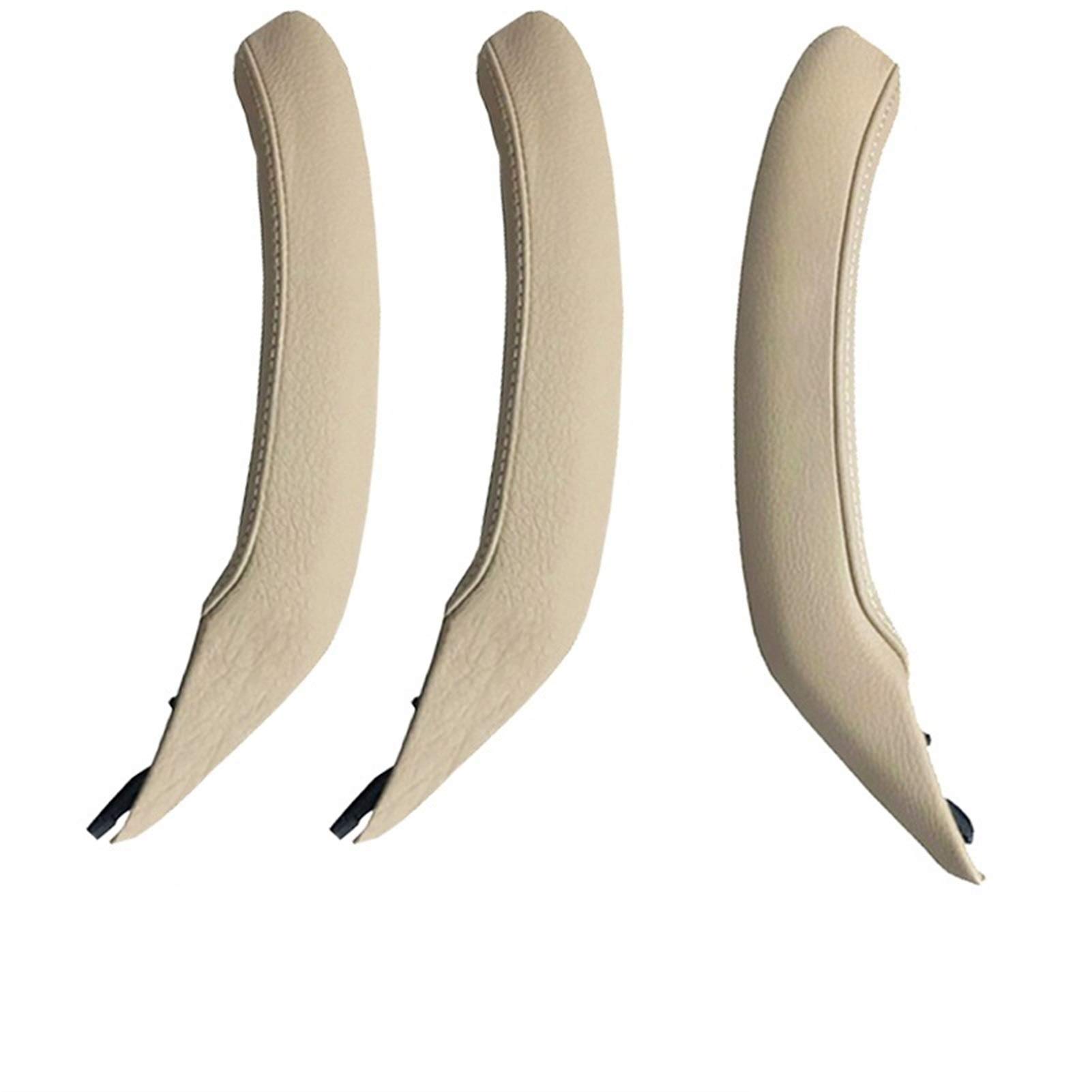 Autoinnenraum Links Rechts Beifahrertürgriff Haltegriff Lederabdeckung Verkleidung Ersatz/Passend for BM.W X3 X4 F25 F26 2010-2016 Innenraum Türgriff innen passend(Beige RHD 3PCS Set) von ZIxmix