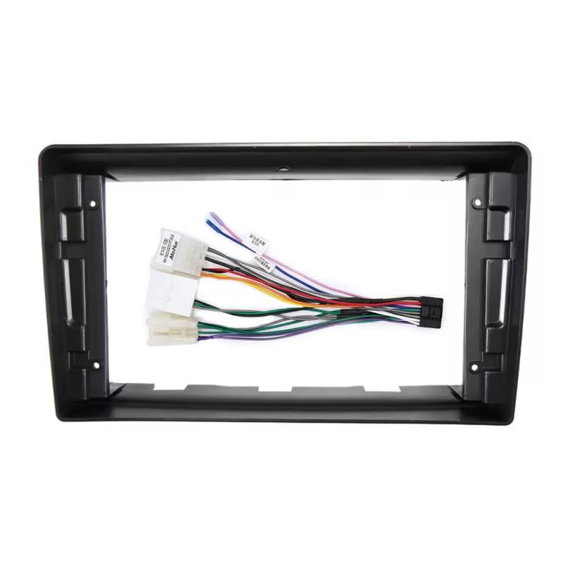 Autoradio-Faszienrahmen/Fit for Toyota Avensis 2002 2003–2008, Adapter, Android-Radio-Audio-Armaturenbrett-Einbau-Lünette-Trim-Kit, Innenverkleidung Autoradio Radioblende Doppel,Autoradio-Rahmen(Red) von ZIxmix