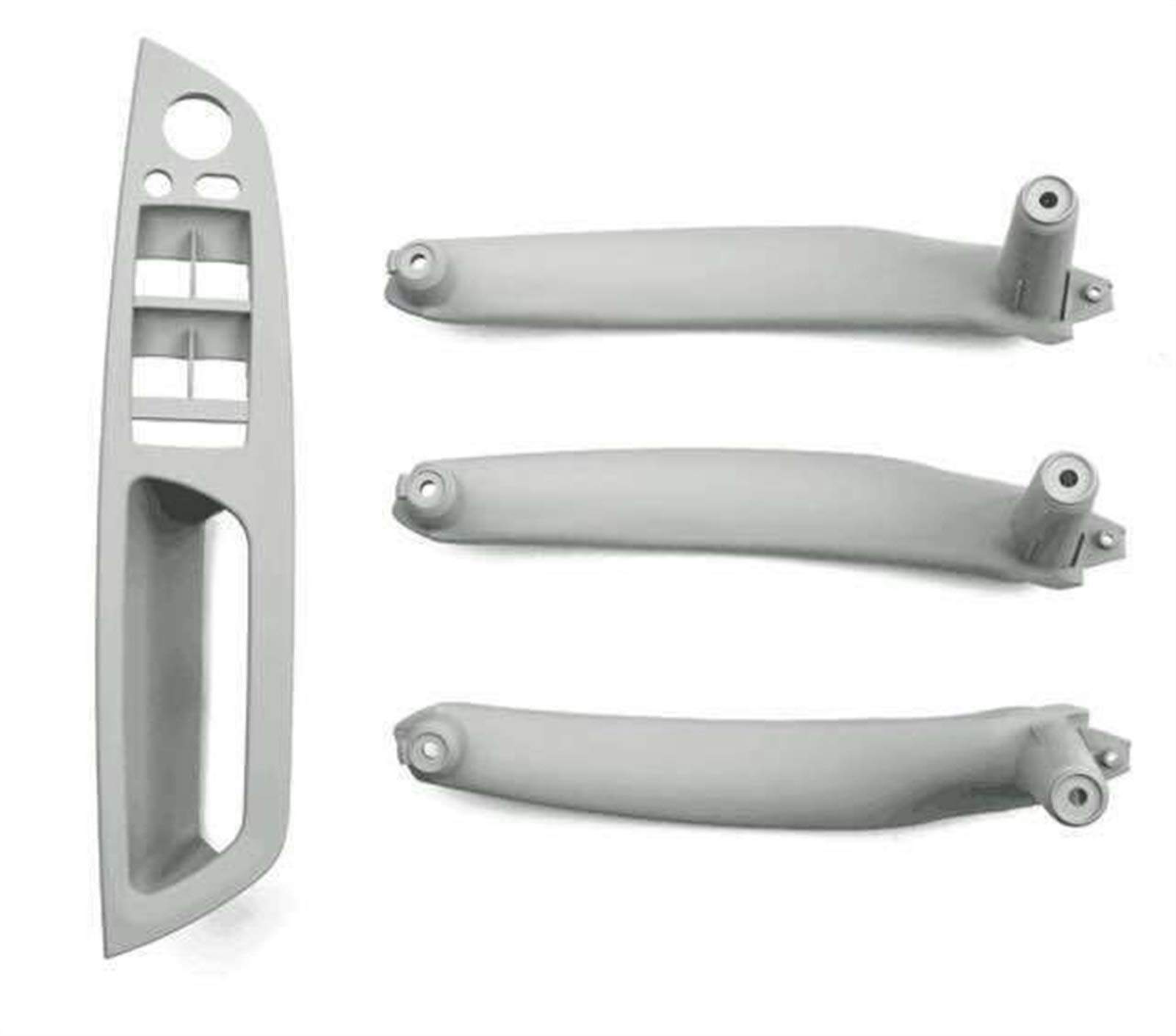 Beiges Echtleder Auto Vorne Hinten/Links Rechts Innentürgriff Innenverkleidung Pull Trim Abdeckung/Fit for BMW E70 E71 X5 X6 07-13 Innenraum Türgriff innen passend(Gray 4 Pcs Set) von ZIxmix