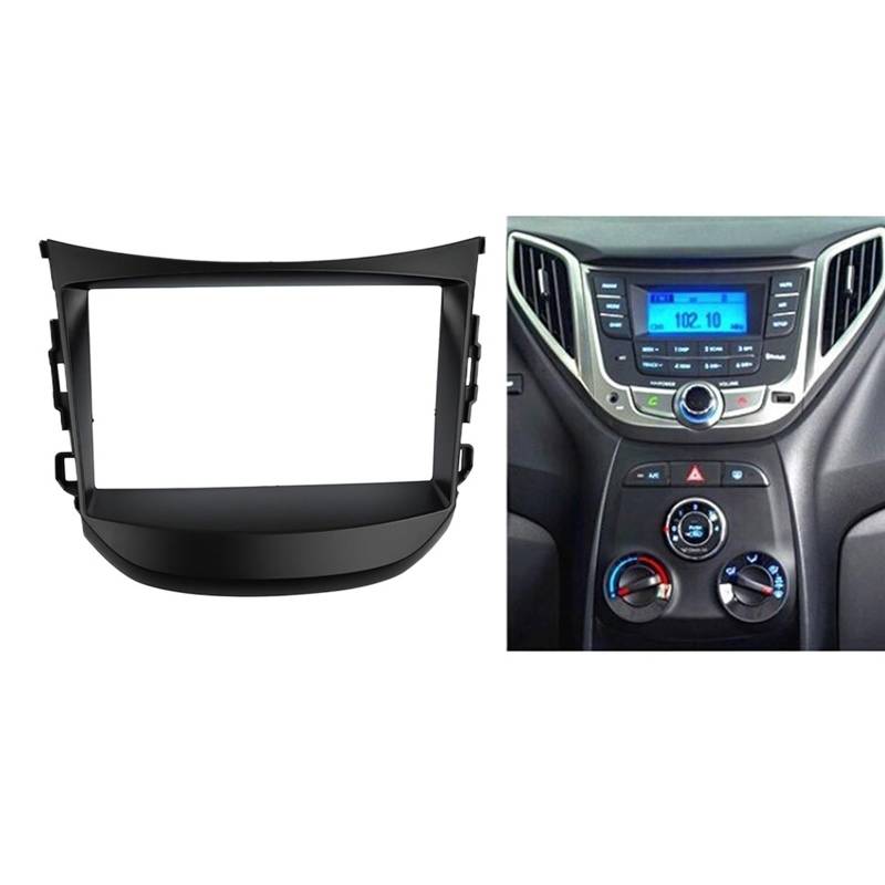 Doppelte 2-Din-Radioblenden/passend for HYUNDAI HB20 2012 Armaturenbrett-Umrüstung, Einbau-Umrandungsrahmen, Stereo-Panel, DVD-GPS-Blende Autoradio Radioblende Doppel,Autoradio-Rahmen(178x102mm) von ZIxmix