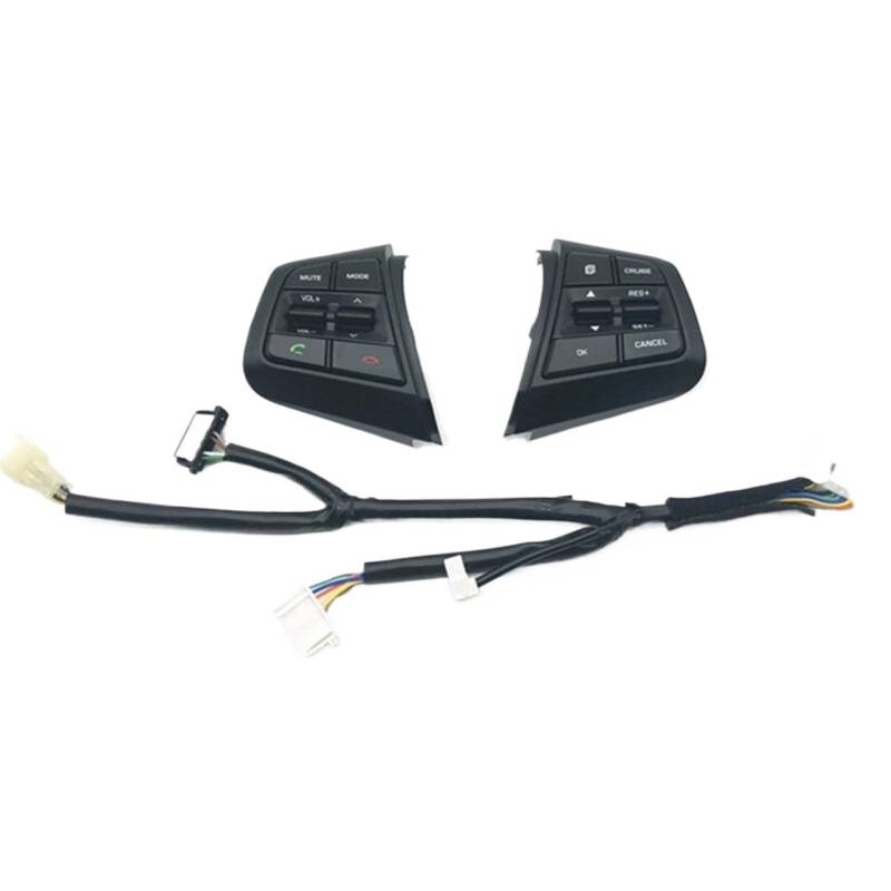 Lenkrad Schalter Kompatibel/Passend for Hyundai Ix25 (Creta) 1.6L 2.0L Lenkrad Tempomat Tasten Fernbedienung Lautstärkeregler Schalter Autozubehör(2.0L Full Heating) von ZIxmix