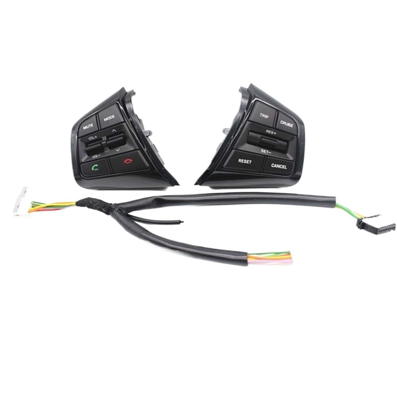 Lenkrad Schalter Kompatibel/Passend for Hyundai Ix25 (Creta) 1.6L 2.0L Lenkrad Tempomat Tasten Fernbedienung Lautstärkeregler Schalter Autozubehör(Bright Black 1.6full) von ZIxmix