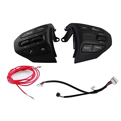 Lenkrad Schalter Kompatibel Auto-Lenkrad-Tempomat-Taste Bluetooth-Audio-Telefon-Lautstärkeschalter/Fit for KIA K2 / Fit for Rio/Fit for IKSLAIN August X-LINE RED LINE(K2 B L R C) von ZIxmix