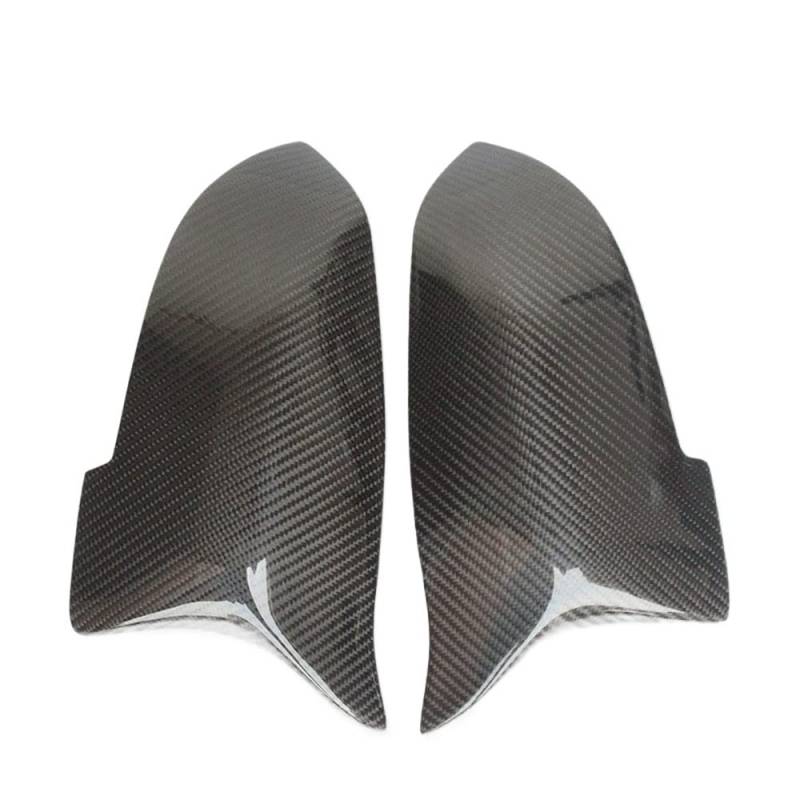 Rückspiegelgehäuse Abdeckungen Seitenspiegel Dekor Rückspiegel Abdeckkappe Passend for BMW F10 F11 2014-2017 Außen ABS Schutzhülle für Spiegel(Carbon Grain Black) von ZIxmix