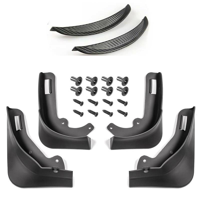 Schmutzfänger, Schmutzfänger, Spritzschutz, Kotflügel vorn und hinten, Schutz for den Kotflügel/passend for Tesla Model Y 2021 2022 2023 Model 3 Model3 2016-2023 Car fender edge repair tools(4pc-2xFen von ZIxmix