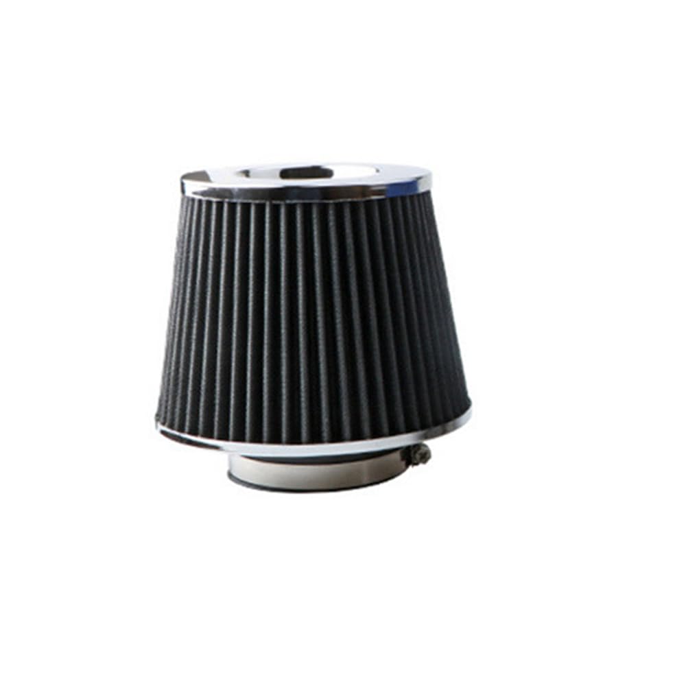 nnenraumfilter mit Aktivkohle 76MM Universal 3 Zoll High Flow Kaltlufteinlassfilter Induktionskit Autozubehör Fahrzeuge Luftfilter Sport Power Mesh Cone(SIVER) von ZIxmix