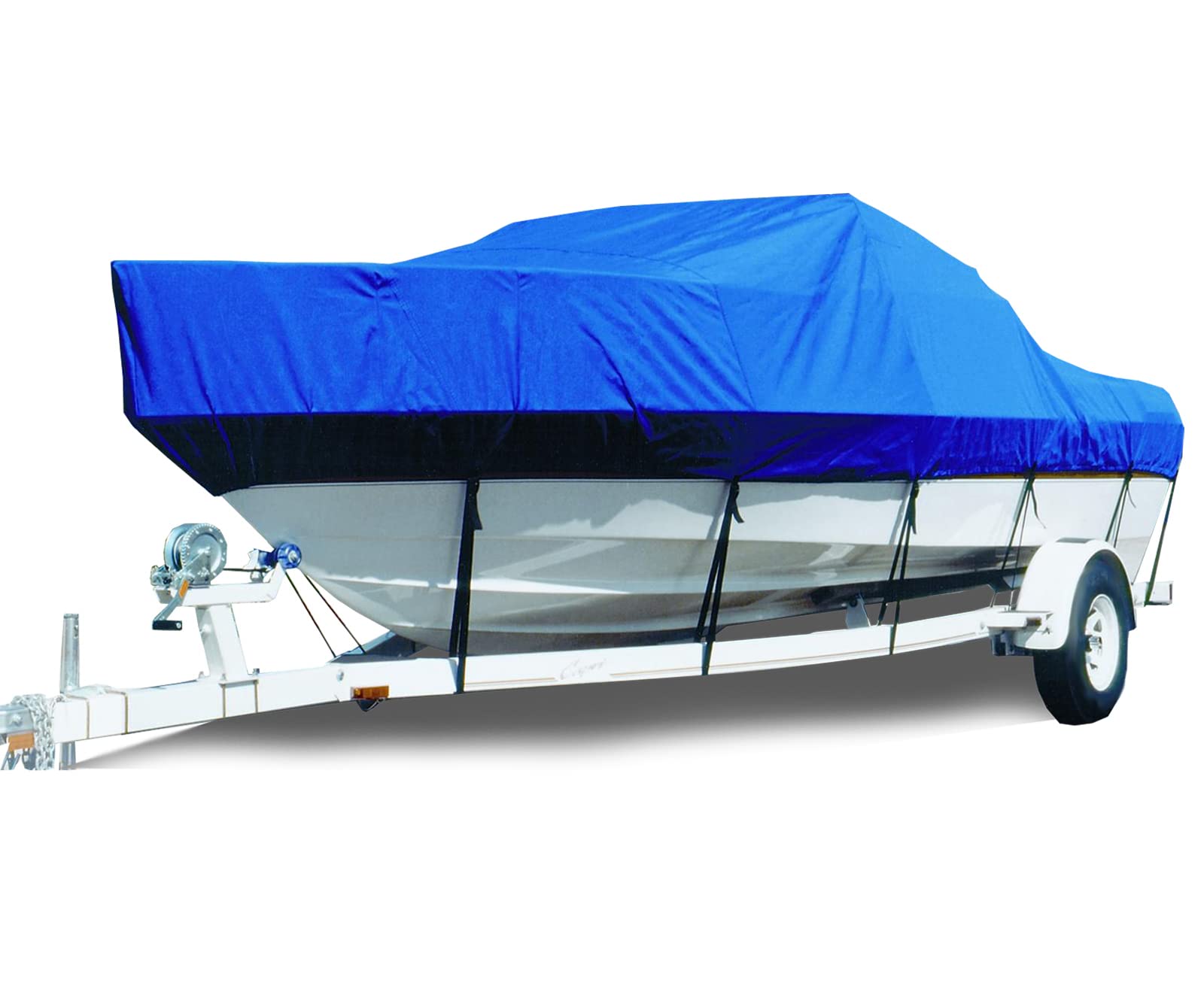 Wasserdichte Abdeckungen Für 420D Boote Für Bassboat, V-Hull, Fish & Ski Boat, Runabout Bowrider Boat Abschleppboot Abdeckung Für Boote,Blau,17~19FT: 600x230cm von ZJDYDY