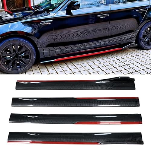 Auto Trittbretter Seitenschweller für Skoda Yeti Superb Octavia Fabia Karoq Kamiq Kodiaq, Seitentrittleistenpedale Schweller Dekorative Accessoires,A/Carbonfiberred von ZJHESXV