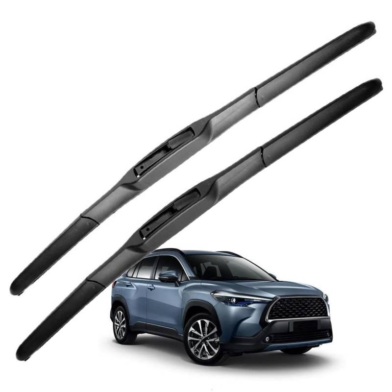 Scheibenwischer Für Auto Scheiben Wiper Blades Für Corolla Cross XG10 2021-2024 Wischerblatt Vorne Wischblätter Gummi Windshield Wipers fit U J Hakenarme,B-Front-window-wiper-2pcs von ZJIEX