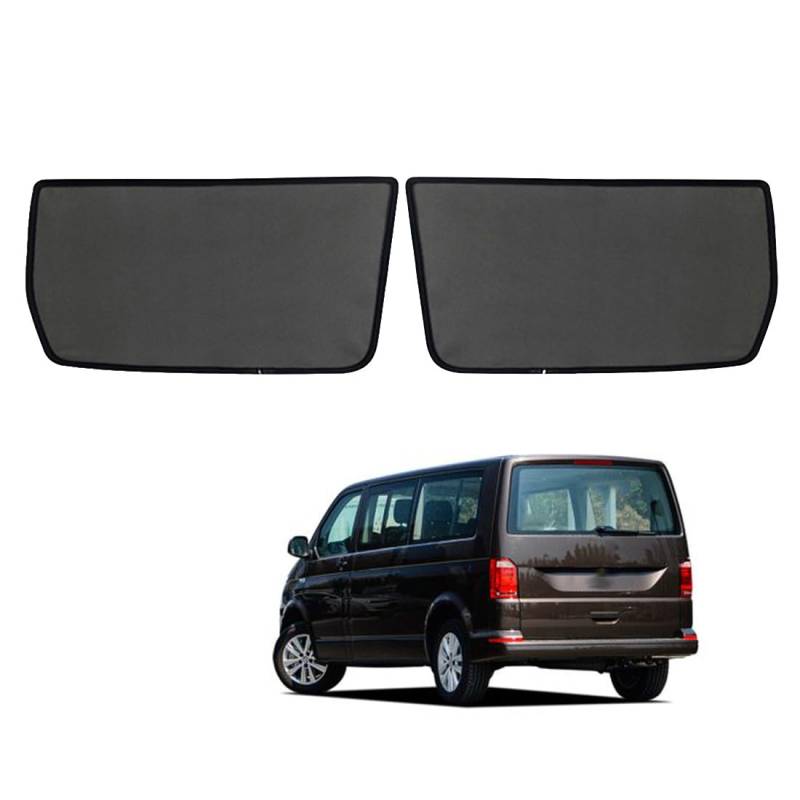 Sonnenschutz Auto Vorhang Für Baby Kinder Sonnenblende Für Caravelle T6 2014-2019 UV Schutz Magnetisch Sonnenschutz Für Autofenster Seitenscheibe Schwarz,Rear-window-2PCS von ZJIEX