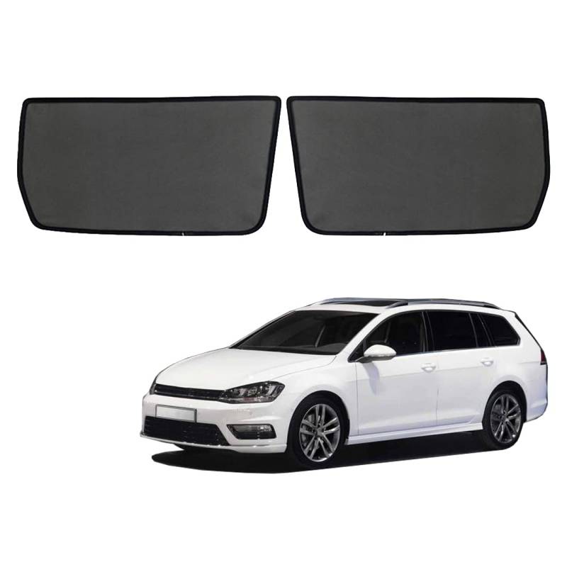 Sonnenschutz Auto Vorhang Für Baby Kinder Sonnenblende Für Golf 7 Variant 2013-2020 UV Schutz Magnetisch Sonnenschutz Für Autofenster Seitenscheibe Schwarz,Rear-window-2PCS von ZJIEX