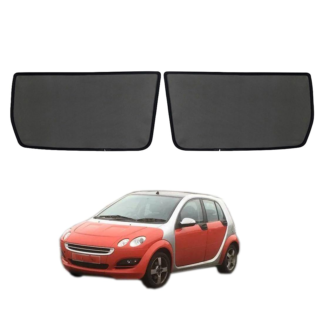 Sonnenschutz Auto Vorhang Für Baby Kinder Sonnenblende Für Smart Forfour W454 2004-2007 UV Schutz Magnetisch Sonnenschutz Für Autofenster Seitenscheibe Schwarz,Rear-window-2PCS von ZJIEX