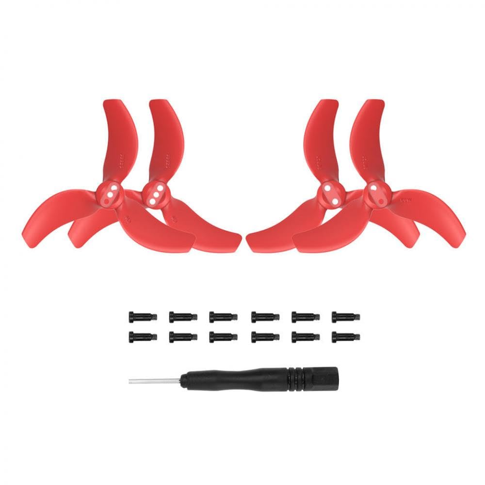 4 Stück Ersatzpropeller 3032S Ersatzteile Kompatibel mit kompatibles Avata 2 Style Drohnenzubehör(2 Pair Red) von ZJNWTVUH