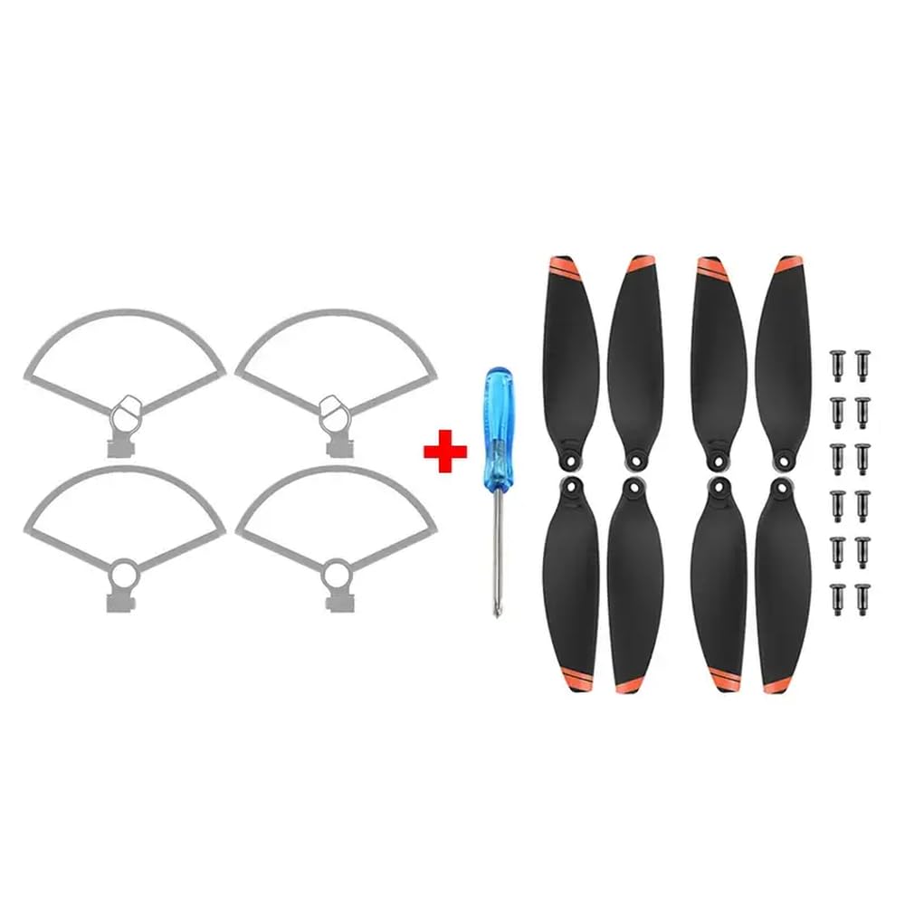 4er-Pack Propellerschutzringabdeckungen, kompatibel mit 2 SE Quick Release Propeller Protection Kit Drohnenzubehör(Gray props) von ZJNWTVUH