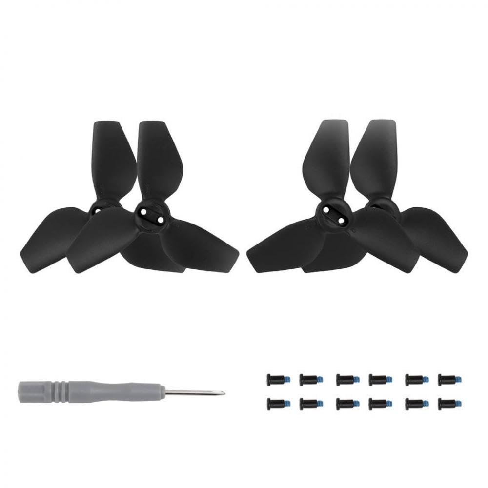 Multi-Color Quick Release-Propeller, kompatibel mit NEO-Zubehör Kompatibel mit Drohnen mit niedrigem Rausch-Ersatz Kompatibel mit Drohnen(2 Pair Black) von ZJNWTVUH