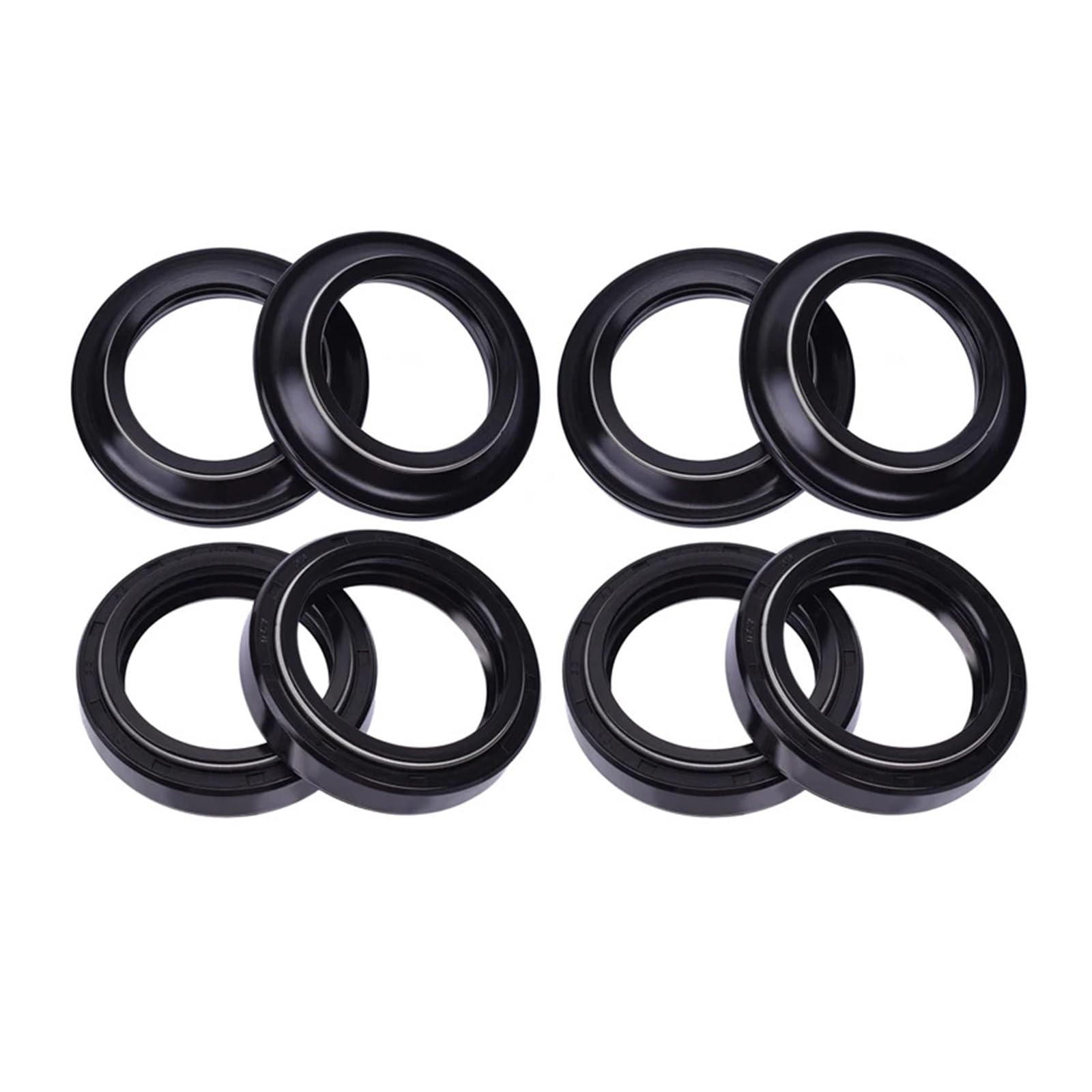 ZJPJMXNN 33X45X8/10,5 Motorrad Stoßdämpfer Vorne Gabel Dämpfer Öl Dichtung Staub Abdeckung for YZF R125 R15 XV250 125 BW TW 200(2sets Oil Dust Seal) von ZJPJMXNN