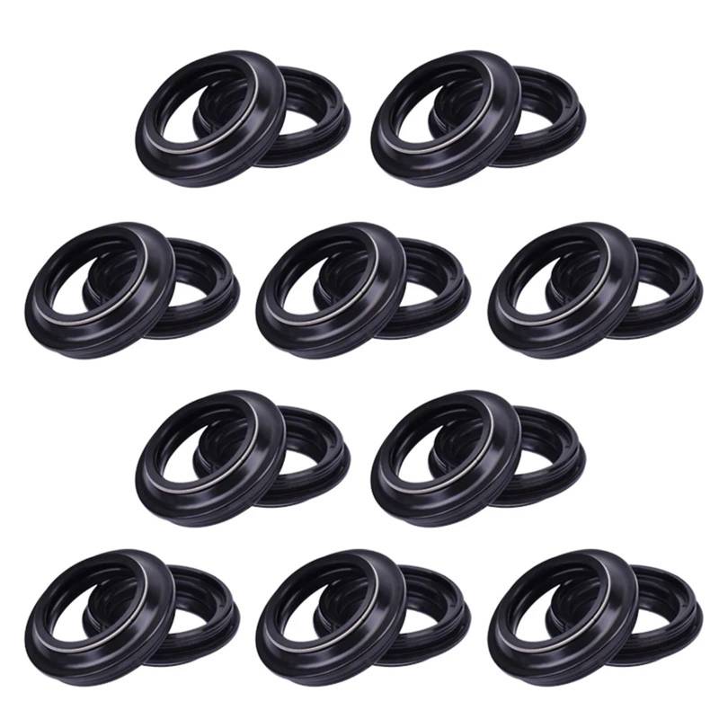 ZJPJMXNN 41 54 11 Motorrad-Vorderradgabel-Öldichtung und Staubdichtung for GT650P GT650R GT650S GT650 Comet GV650 Aquila Progress ST7 ST7D(20pcs Dust Cover) von ZJPJMXNN