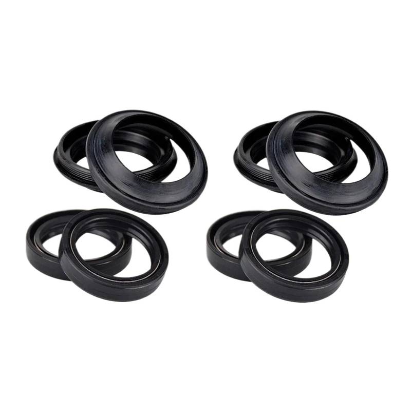 ZJPJMXNN 41x54x11 Gabelöldichtung 41 54 Staubschutzlippe for Z750R Z750 KLE650 KLE KLR KL 650 KLR650 KL650 ER-6F ER-6N(4pcs Seal 4pcs Cover) von ZJPJMXNN