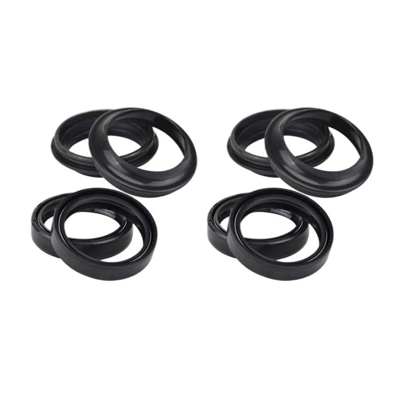 ZJPJMXNN Motorrad Gabel Öl Dichtung Staub Abdeckung 43 55 9.5/10,5 for ZZR1400 VN1600 Klassische Nomad for TL1000R TL1000S(4pcs Seal 4pc Cover) von ZJPJMXNN