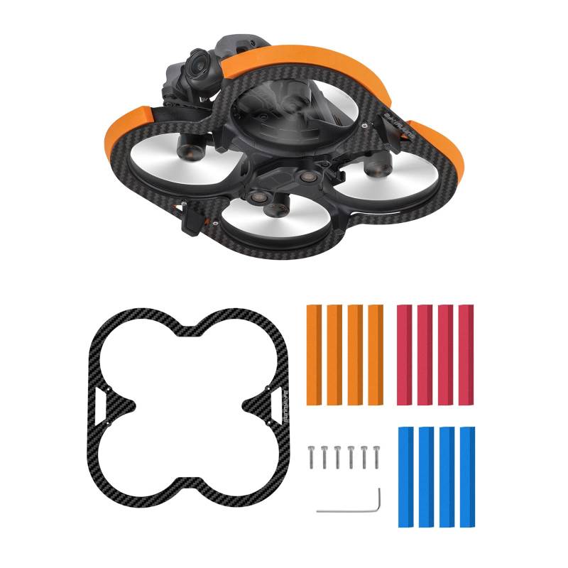 ZJRXM Avata FPV Drone Zubehör, Avata FPV Drone Propellerschutz Stoßstangen-Schutzring Set, Kohlefaser Protective Bumper Ring für DJI Avata Propellerschutz von ZJRXM