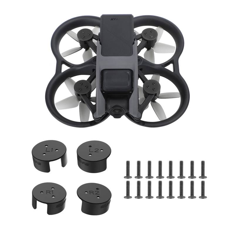 ZJRXM Avata Motorkappe für DJI Avata FPV Drohne Zubehör, 4 Stück/Set Aluminium Motor Covers Staubdichte Schutzhülle für DJI Avata Drohne (Schwarz) von ZJRXM