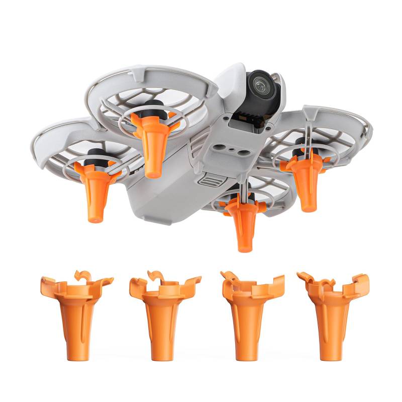 ZJRXM Landegestell für DJI Neo Drohne Zubehör, Fahrwerk Landing Gear Extension Kit für DJI Neo Schutz (Orange) von ZJRXM