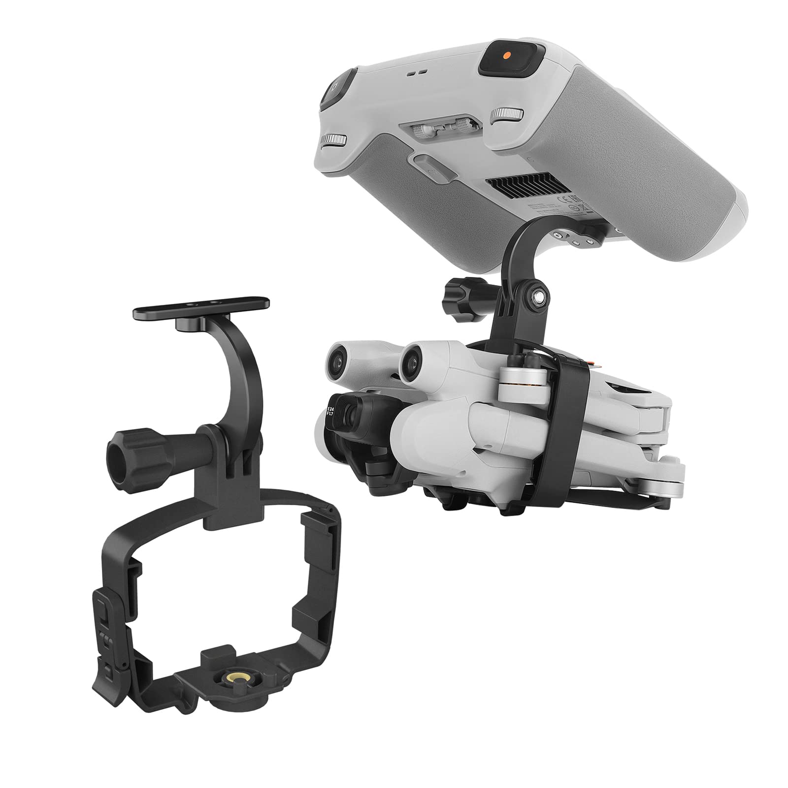 ZJRXM Mini 3 Pro Drone Handheld Gimbal Stabilizer Halterung Zubehör, Handheld Gimbal Photography Drone Fixed Stabilizer Modification Zubehör für DJI Mini 3 Pro Fernbedienung (für DJI RC) von ZJRXM