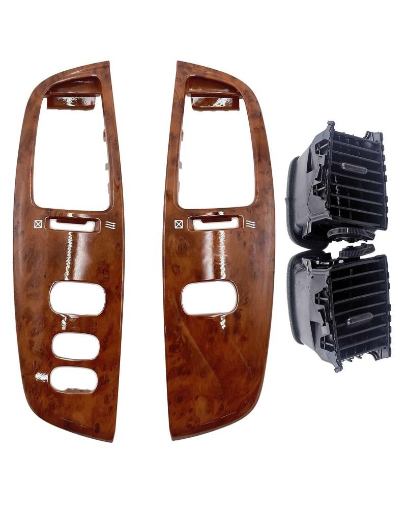 A/C Klimaanlage Steckdose Für Toyota Für Land Für Cruiser 100 LC100 FJ100 Ujz100 1997-2007 Auto Auto Innen Air Vent Outlet Dashboard Air Vent Panel Lüftungsauslass(Wood A and Outlet) von ZJSSJZ