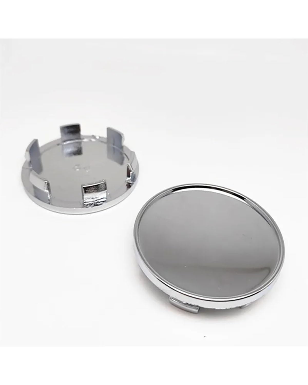 Radkappe 4 Stück 54 mm 51 mm Radnabenkappe, kein Logo, Autozubehör, Radkappe Auto Radkappen(Silver) von ZJSSJZ