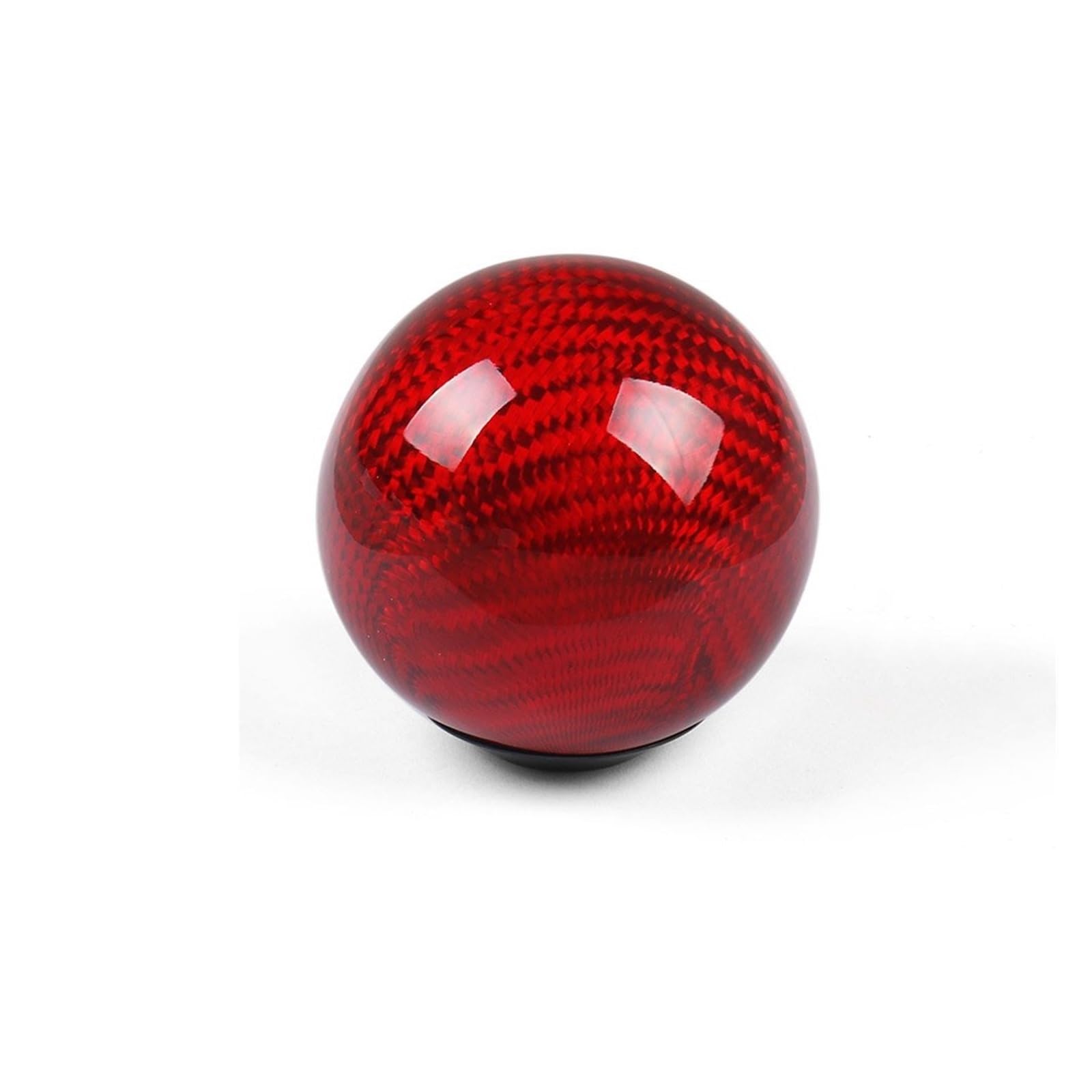 Auto Schaltknauf Racing Real Carbon Fiber Schaltknauf Schaltgetriebe Schalthebelknopf Runder Kugelform Griffknopf Schaltgetriebe(Ball Shape red) von ZJYZYQ