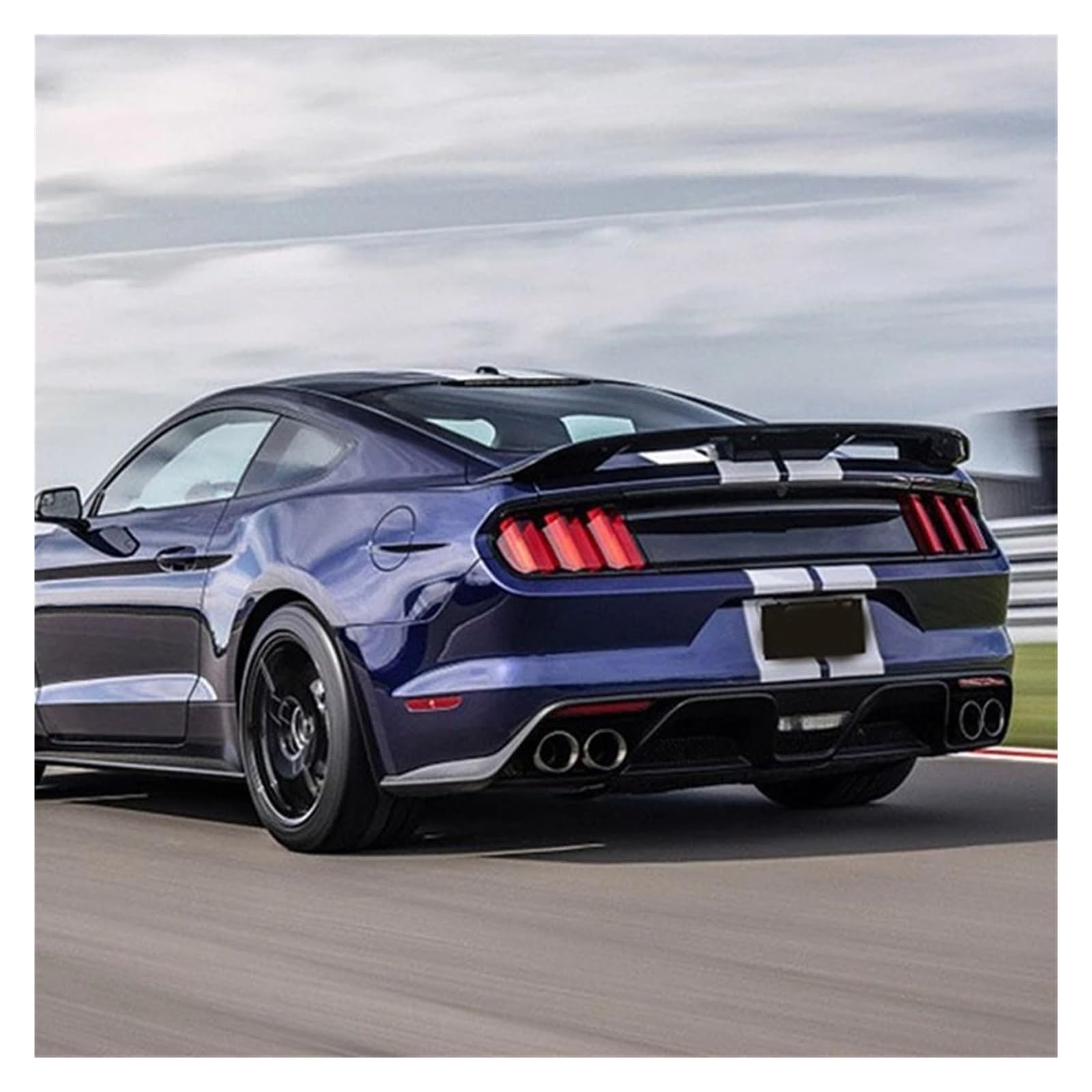 Auto Spoiler ABS HINTEN FLÜGEL STAMM Lip Spoiler Für Ford Für Mustang 2015 2016 2017 2018 2019 2020 Für GT500 Stil Auto Spoiler Wing(Carbon Fiber) von ZJYZYQ