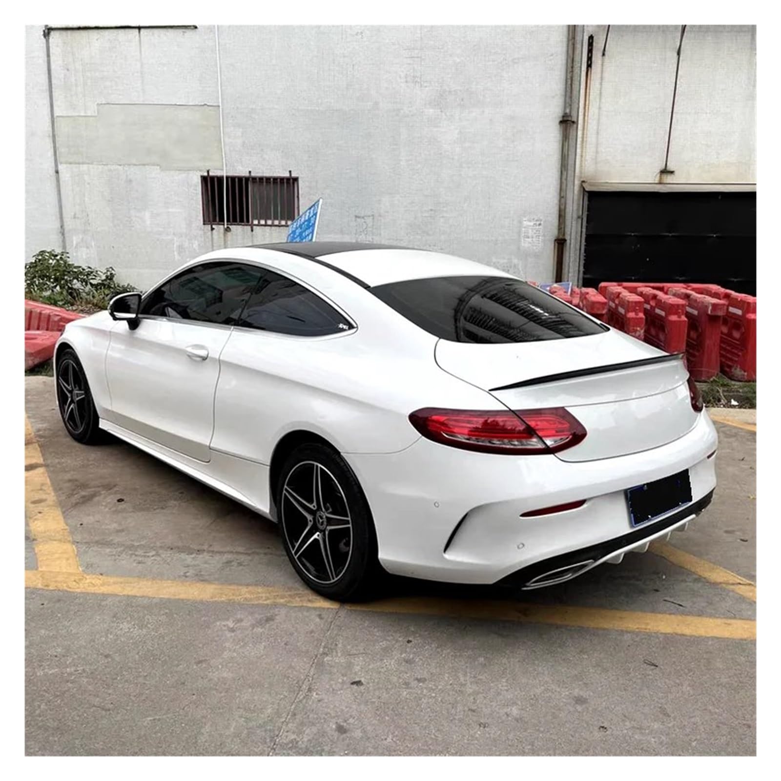 Auto Spoiler Für Benz C-Klasse Für W205 Für E43 Für C63 Für Coupe Für C200 Für C300 Auto-Heckspoilerflügel Autozubehör Auto Spoiler Wing(Clear) von ZJYZYQ