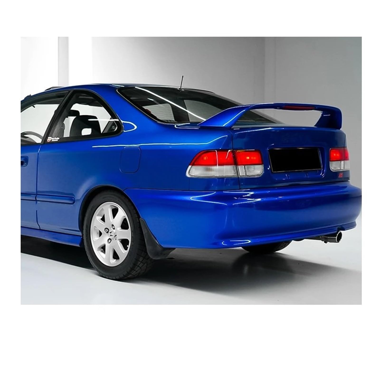 Auto Spoiler Für Civic 1996-2000 Primered Auto Heckspoiler Flügel Bremslicht Schwarz Spoiler Lampe Zubehör Auto Spoiler Wing(Carbon Look) von ZJYZYQ