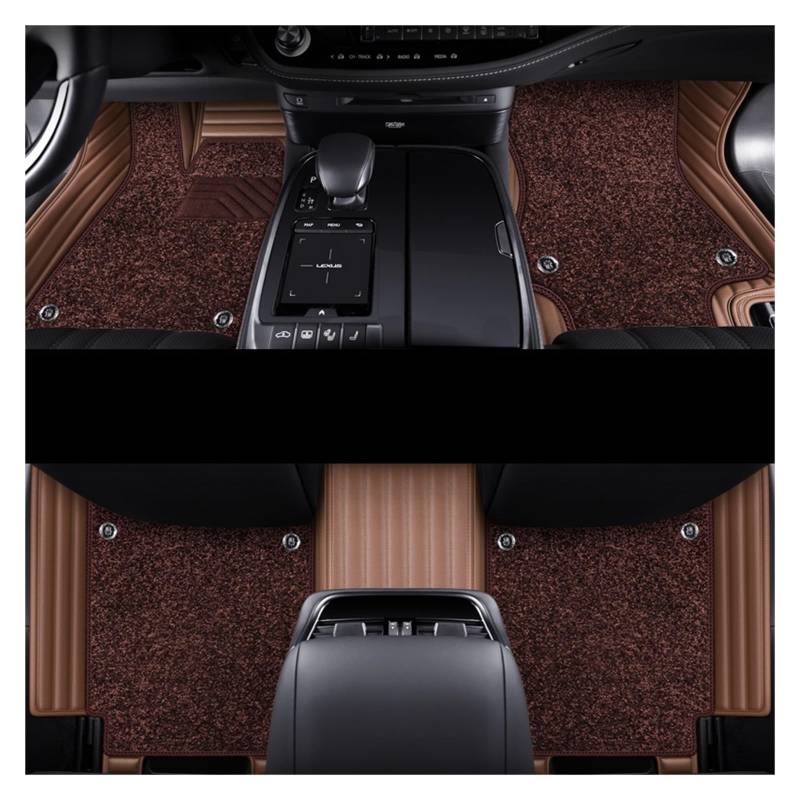 Autofußmatten Auto-Fußmatten Teppiche Styling Innenausstattung Für Range Für Rover Für Sport 2014 2016 2018 2020 2021 Allwetterfußmatten(Double brown2) von ZJYZYQ