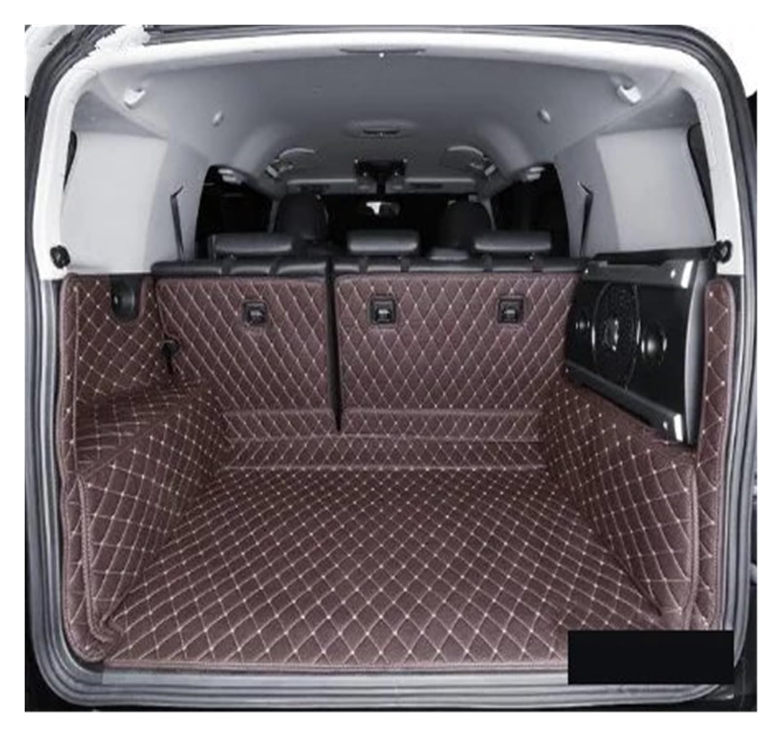 Kofferraummatten Auto-Kofferraummatte Cargo-Liner Für Toyota Für FJ Für Cruiser 2008 2009 2010 2011 2012 2013 2014 2015 2016 2017 2018 2019 Kofferraumwannenauskleidung(Coffee) von ZJYZYQ