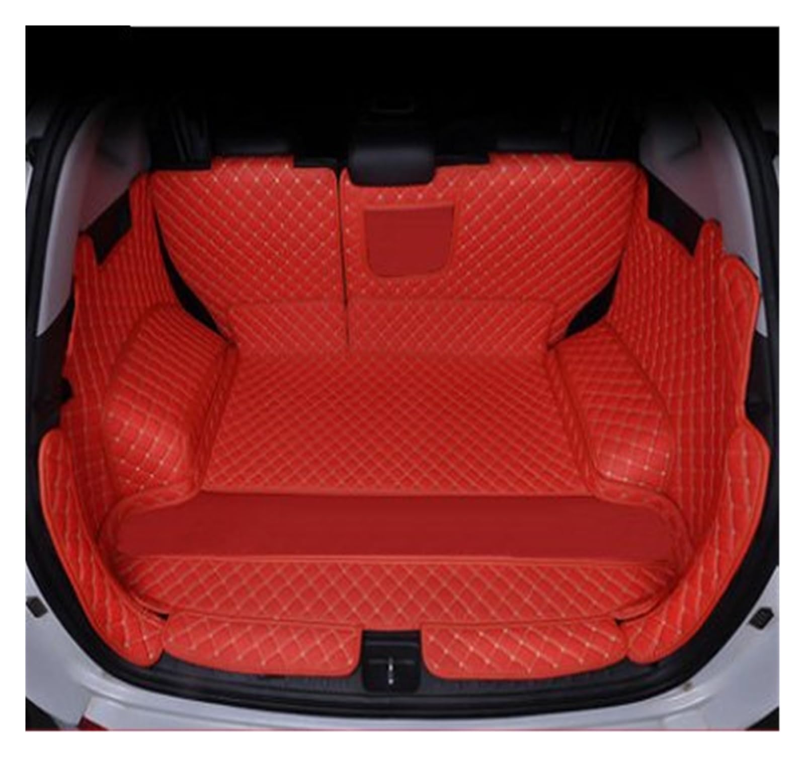 Kofferraummatten Auto-Kofferraummatte Modifizierte Boot Cargo Liner Tray Teppich Pads Autoabdeckungen Für Hyundai Für Tucson 2018 2019 Kofferraumwannenauskleidung(Red) von ZJYZYQ