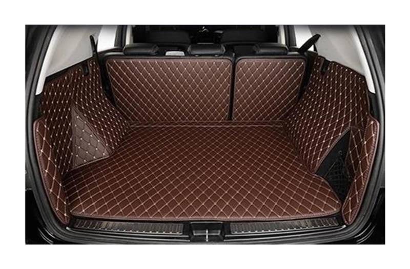 Kofferraumschutzmatte Für Benz Für C Klasse Für AMG Für 4-türige Limousine 2015 2016 2017 2018 2019 Hinten Stamm Boden Matte Fach Teppich Schlamm Auto Stamm Matten Kofferraumwanne(Coffee Full surround von ZJYZYQ