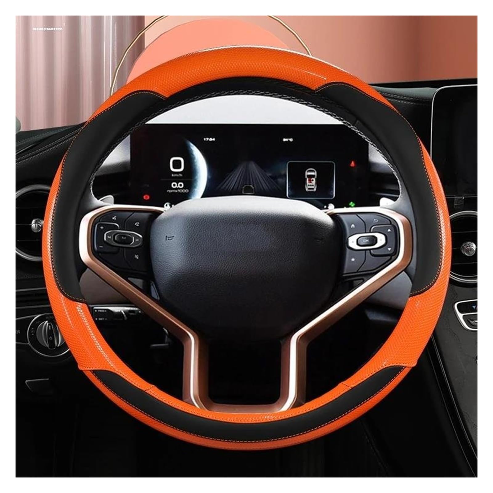 Lenkrad Abdeckung Für Haval Für H6 Für H7 Für H9 Für H6 Für 3rd Für Dargo Auto Nicht-Slip Sweatproof Innen Griff Abdeckung Lenkrad Abdeckung Lenkradschutz(Orange) von ZJYZYQ