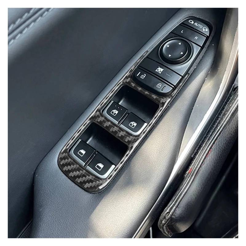 Navigation Panel Trim Auto-Innenfensterglas-Lift-Schalterfeld-Rahmenabdeckung Zieraufkleber Für Kia Für Stinger 2019 2020 2021 2022 2023 Dekoration Mittelkonsole von ZJYZYQ