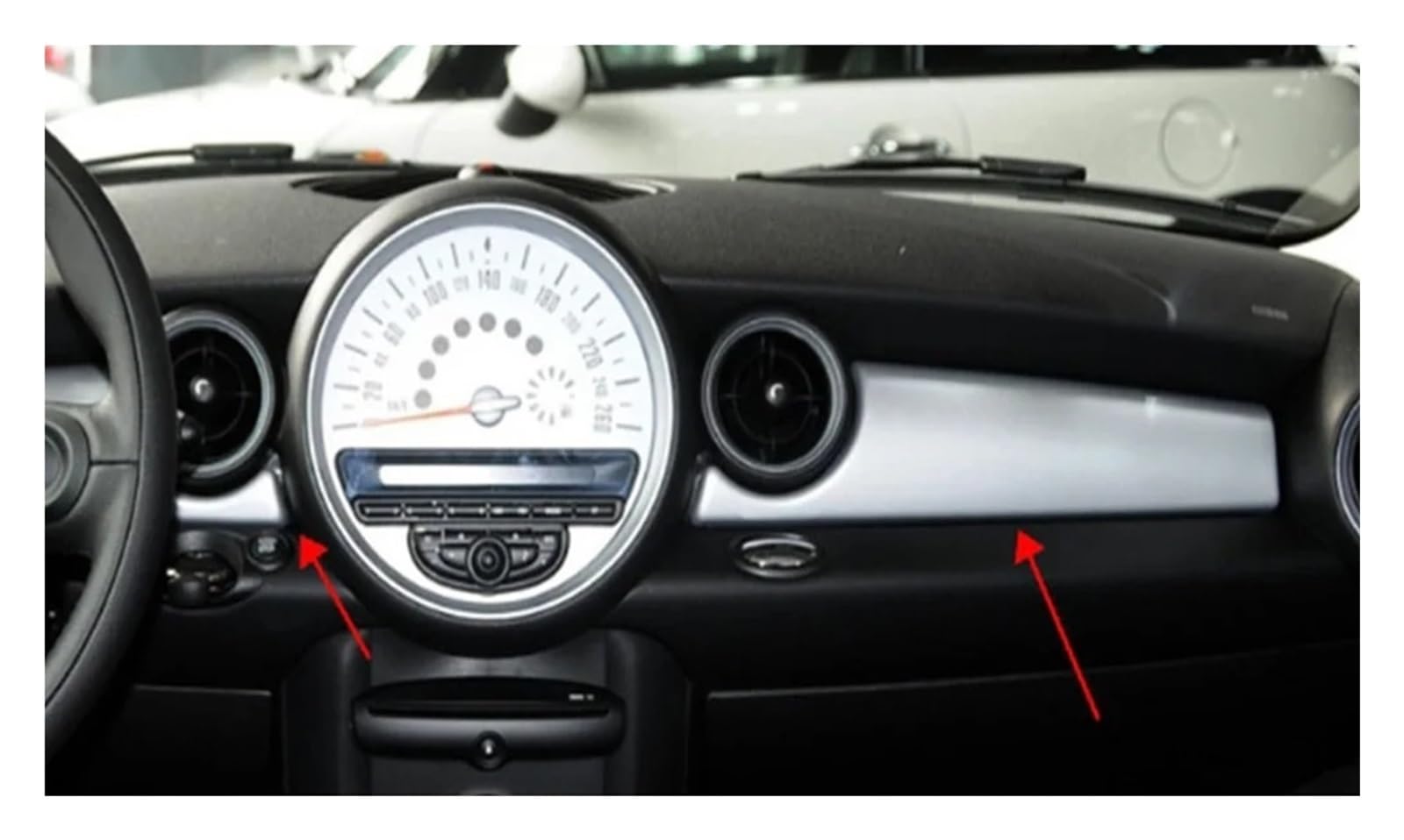 Navigation Panel Trim Auto-Mittelkonsolen-Schalthebelrahmen-Abdeckungsverkleidung Für Mini Für R55 Für R56 2007 2008 2009 2010 2011 2012 2013 Dekoration Mittelkonsole von ZJYZYQ