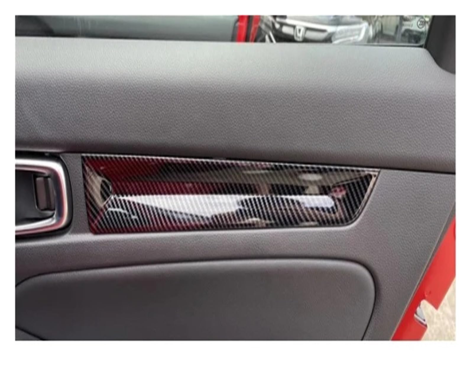 Navigation Panel Trim Carbon Fiber Style Schwarz Auto Styling Innentür Panel Streifen Panel Abdeckung Trim Für Civic 2022 2023 Dekoration Mittelkonsole von ZJYZYQ