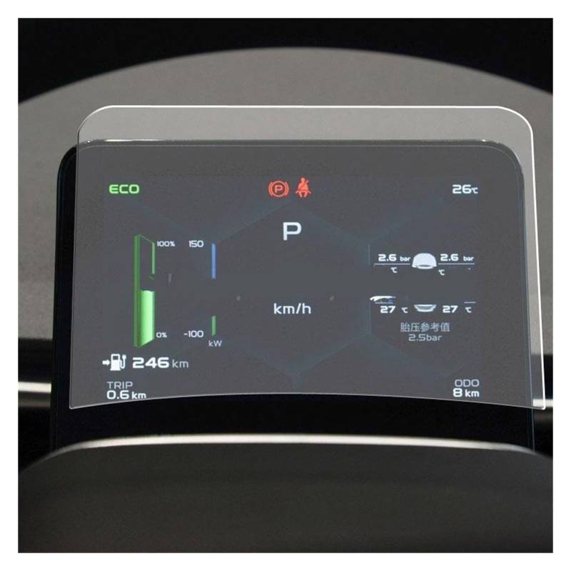 Navigation Schutzfolie Auto Navigation Gehärtetes Glas LCD Screen Schutz Film Für Geely Für Geomerty C 2020 2021 Digital Cockpit Schutzfolie(for Instrument) von ZJYZYQ