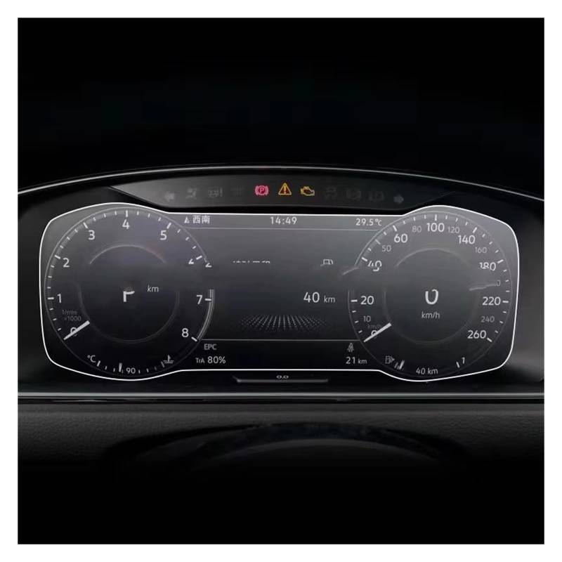 Navigation Schutzfolie Gehärtetem Glas Schutz Film Für VW Für Golf 7 Für MK7 2018 2019 2020 Auto Innen Instrument Panel Membran LCD Film Digital Cockpit Schutzfolie von ZJYZYQ