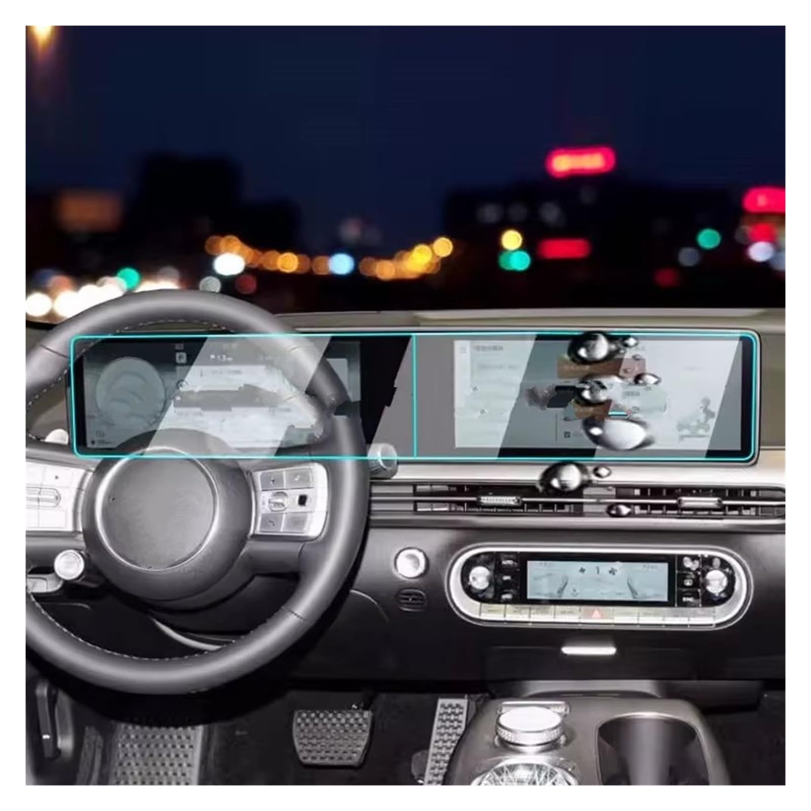 Navigation Schutzfolie PET Screen Protector Film Für Genesis Für GV60 2023 Auto GPS Navigation Schutz Film LCD Bildschirm Anti-Scratch-Film Digital Cockpit Schutzfolie von ZJYZYQ