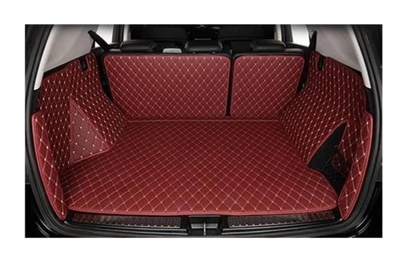 ZJYZYQ Kofferraumschutzmatte Für CR-V 2017 2018 2019 2020 2021 Hinten Stamm Boden Mat Tray Teppich Schlamm Auto Stamm Matten Auto Fracht Hinten Stamm Matte Kofferraumwanne(Wine red Full Surround) von ZJYZYQ