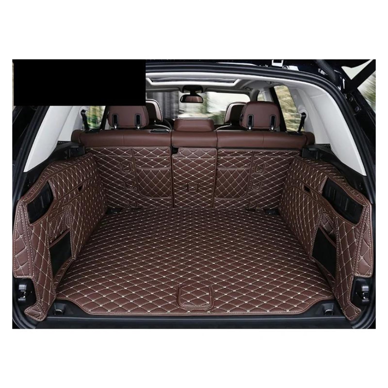 ZJYZYQ Kofferraumschutzmatte Für X5 2022 Für G05 Für X5 2021 2020 2019 wasserdichte Boot Teppiche Cargo-Liner Auto Stamm Matten Auto Hinten Boot Liner Kofferraumwanne(Beige Coffee) von ZJYZYQ